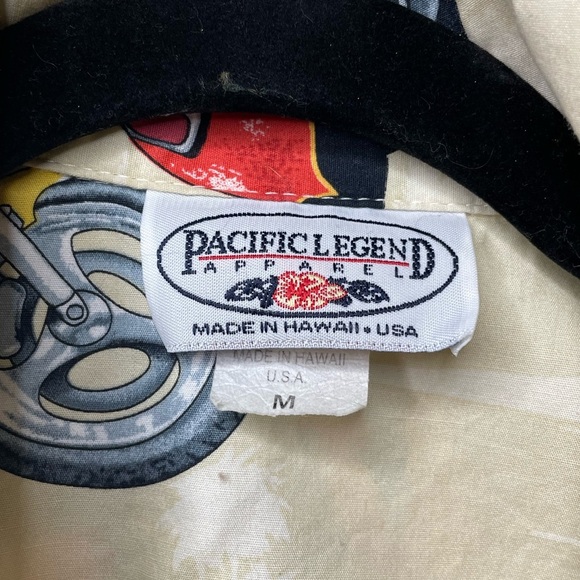 Made in Hawaii Motorcycle Hawaii Vintage Shirt With Wood Buttons - Picture 4 of 8